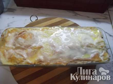 Слоёный пирог из лаваша с сыром