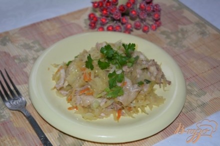 Капуста тушеная с мясом