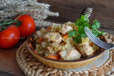 Плов из куриного мяса с тремя видами круп