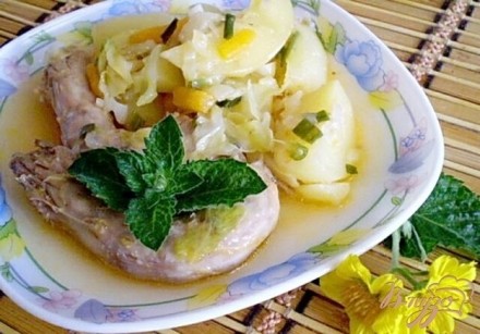 Куриные шейки с овощами