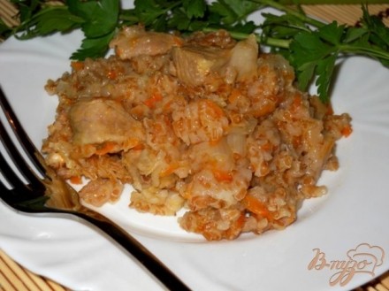 Каша из крупы с мясом и овощами