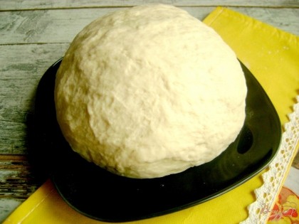 Получается гладкое, мягкое и очень эластичное тесто. Соберите его в шар и дайте постоять 20-30 минут. После этого мягко обомните. Тесто готово.