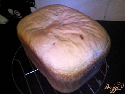 Готово! После окончания процесса выпечки, немного остудив, вынуть хлеб из ведёрка на решётку для дальнейшего остывания.