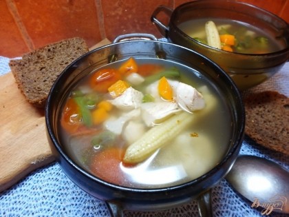 Готово! Подаем суп горячим, можно со сметаной. Приятного аппетита!=)