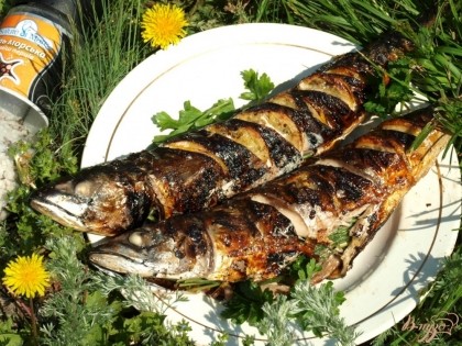 Готово! Вкусная, ароматная рыбка с дымком готова!Приятного аппетита!
