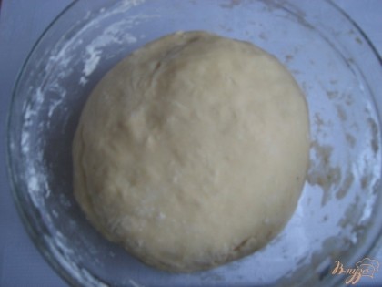 Замешиваем тесто и ставим его на 30 минут в теплое место, чтобы оно подошло.