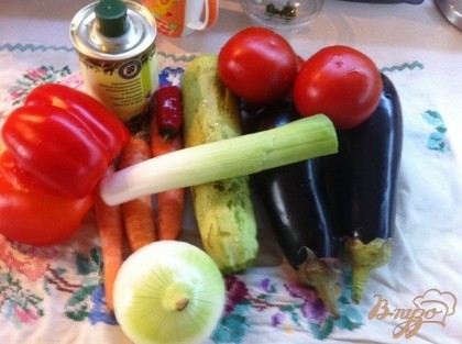 Подготовить овощи - помыть и обсушить.