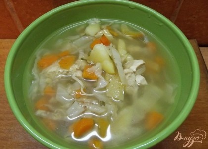 Готово! Если суп приготовлен на воде, то подавать его можно и холодным.