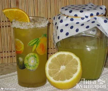 При подаче разлить лимонно-апельсиновый напиток, наполняя их на 1/3 объема, добавив ледяной воды или обычной воды, добавив кубики льда. Хранится  сироп до 5 дней, примерно порций 10. Приятного аппетита!