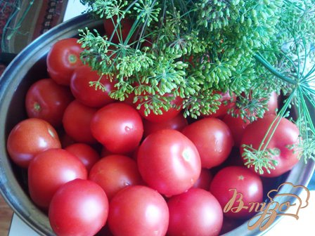 Моем помидоры, укроп, базилик,готовим специи