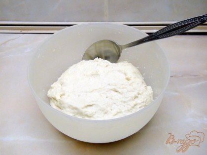 Подошедшее тесто разделить на 2-3 куска, руками, смазанными маслом сформовать лепёшки.