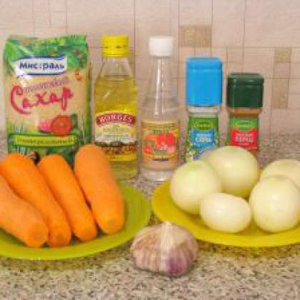 Ингредиенты для морковки по-корейски.