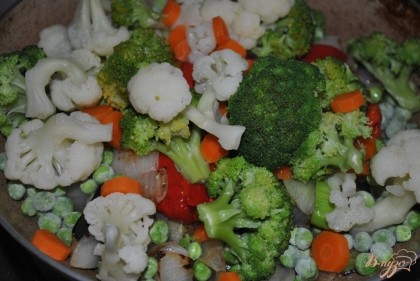 Также добавить сваренные овощи
