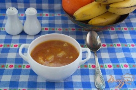 Томатный суп с мясом и макаронами