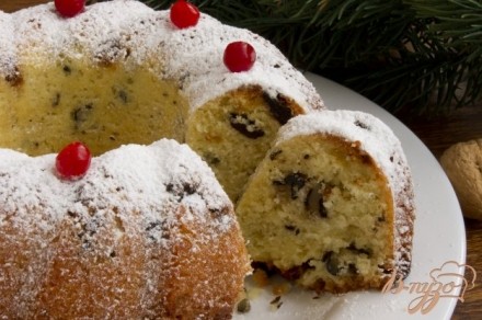Рождественский кекс с орехами и сухофруктами