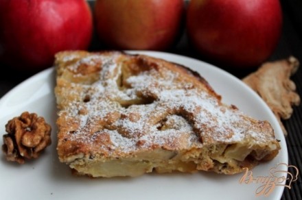 Овсяный пирог с яблоками