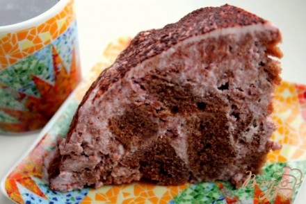 Шоколадный торт со сметано-малиновым кремом