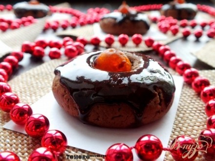 Шоколадное печенье с кумкватами