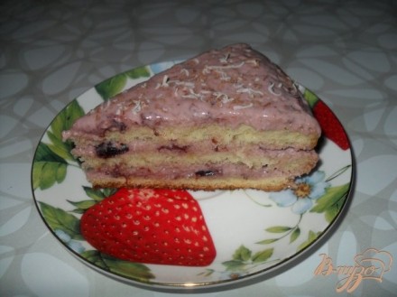 Бисквитный торт со сметанным кремом с вареньем