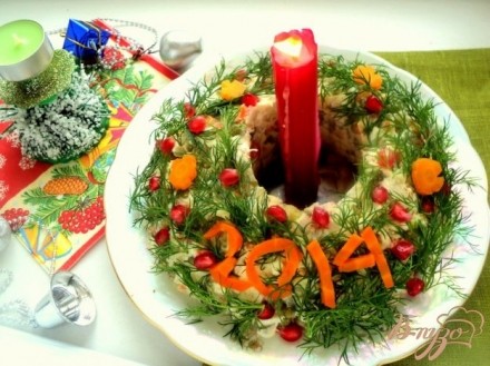 Салат «Оливье новогодний»