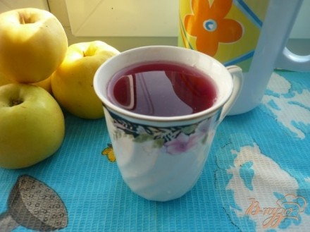 Виноградно-яблочный компот с мятой
