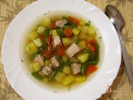 Мясной суп с овощами