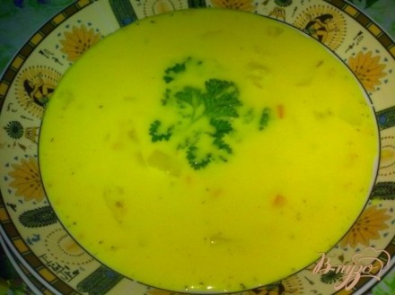 Суп овощной с сыром