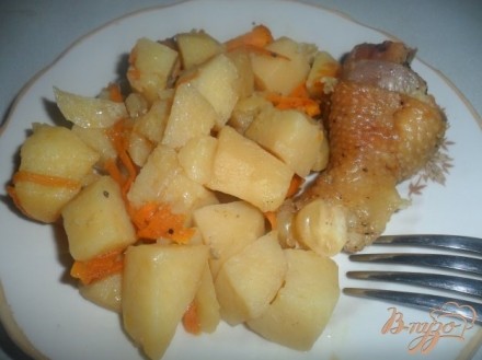 Тушёный картофель с мясом в чугунке по деревенски