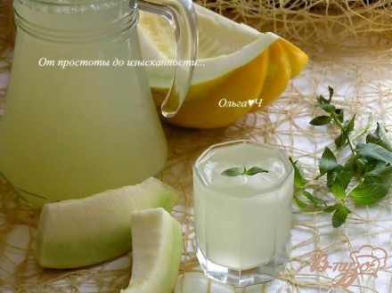 Дынный лимонад с мятой