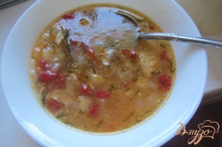 Суп рисовый на индейки с помидорами без зажарки