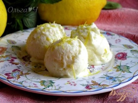 Итальянское лимонное мороженое с рисом