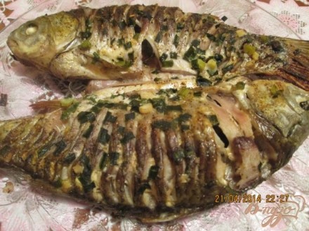 Запеченная рыба  в духовку