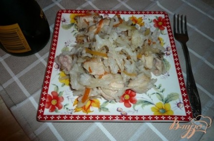 Рисовая каша с овощами и куриным мясом