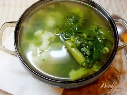Зеленый диетический суп