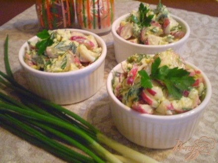 Редисковый салат со сметаной