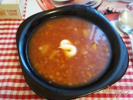 Суп  томатный с чечевицей