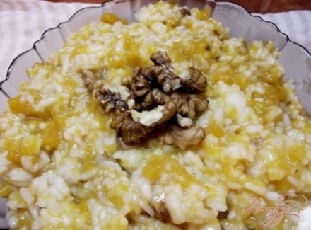 Медовый рис с тыквой и орехами