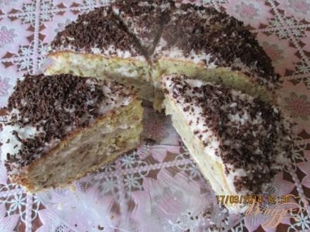 Бисквитный торт с сметаным кремом