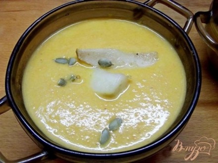 Крем-суп из тыквы с грушей