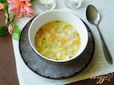 Овсяный суп с фасолью
