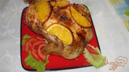 Румяная курица с апельсином