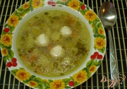Гречневый суп с мясными шариками