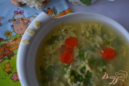 Яичный суп для детского меню