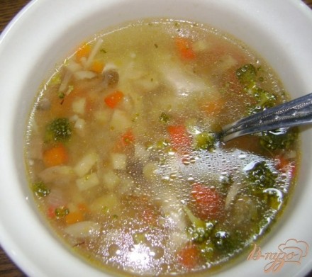 Суп с запеченными овощами