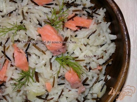 Рис с лососем