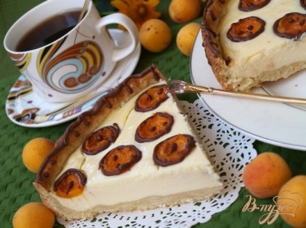 Творожный пирог с абрикосами Жирафик
