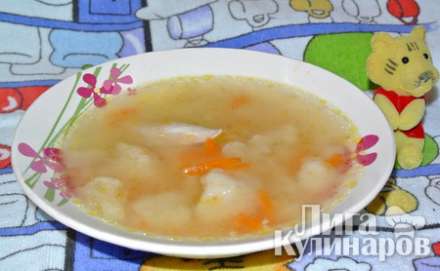 Куриный суп с вермишелью и цветной капустой