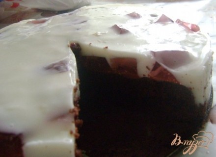 Бисквитно - желейный торт