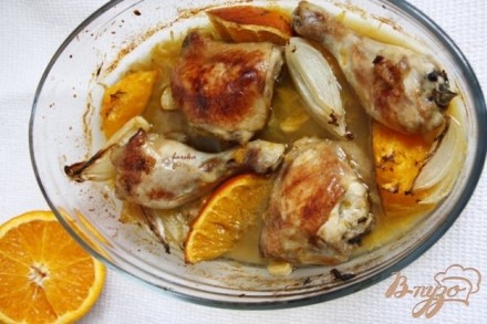 Апельсиновые куриные бёдрышки