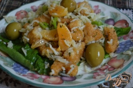 Салат  с курицей и апельсином
